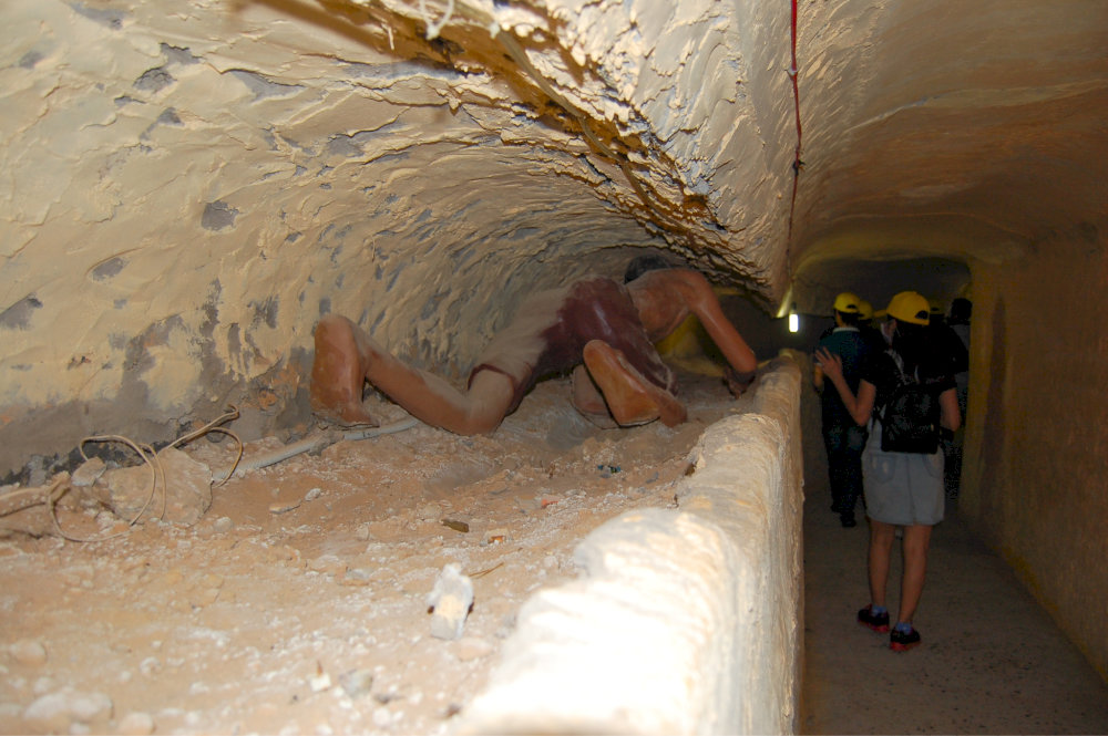 In Zone B2, visitors can see an accurate replica of the old prison interior